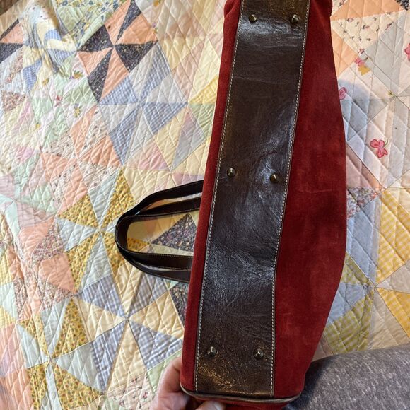 Born Maroon Suede Purse, - Picture 9 of 16